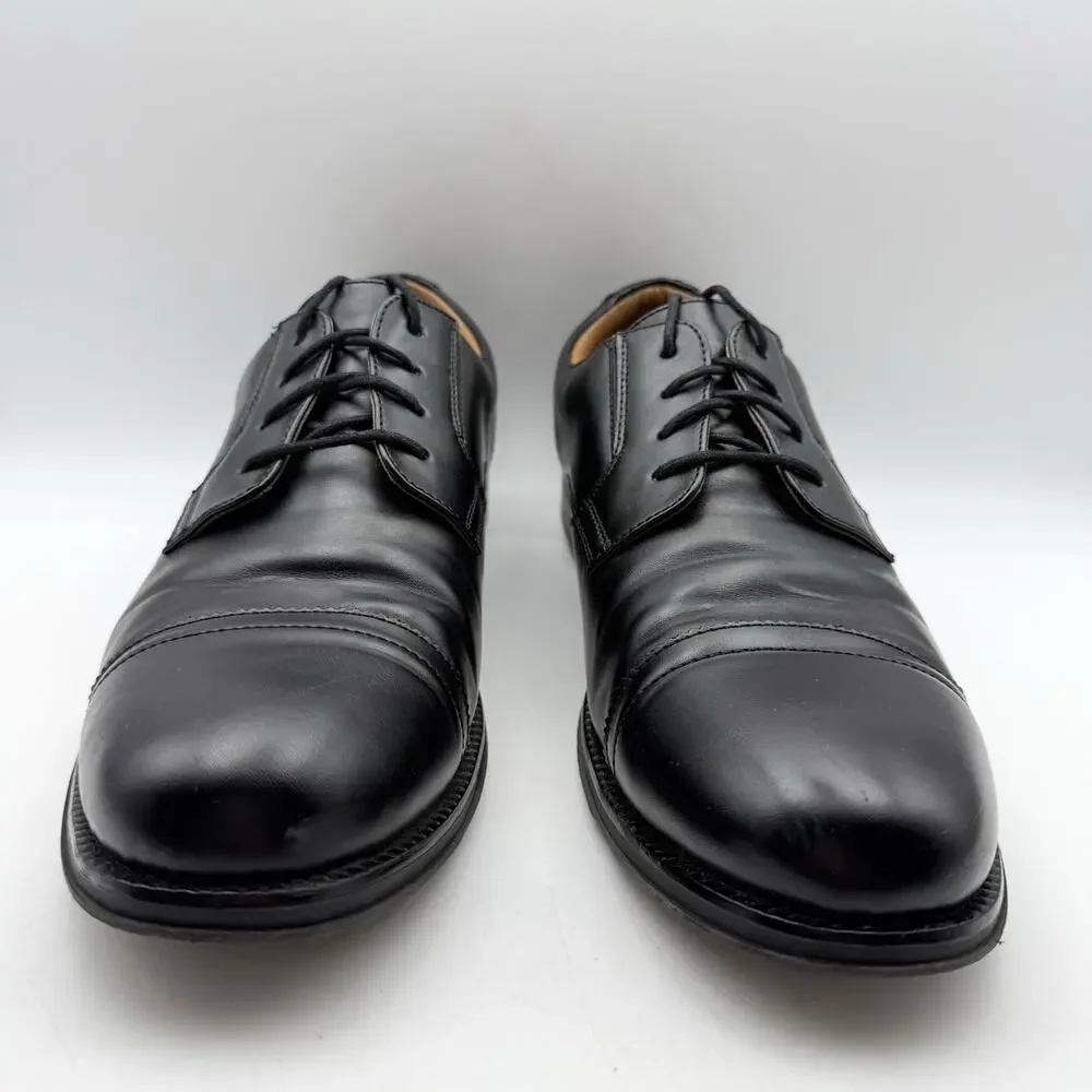 Dockers Mens Garfield Cap Toe Oxford Shoes US 11.5 Wide Black Vegan Leather